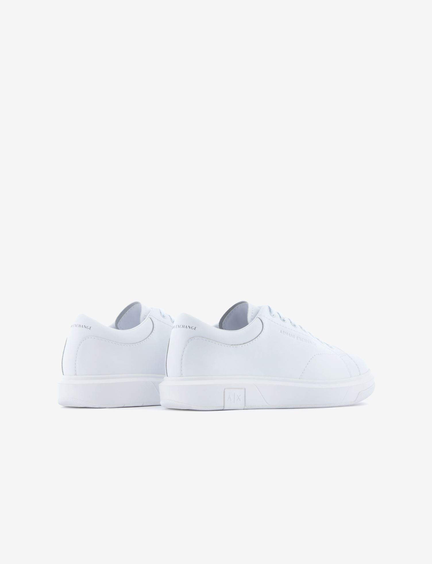Armani Exchange all white low shoes