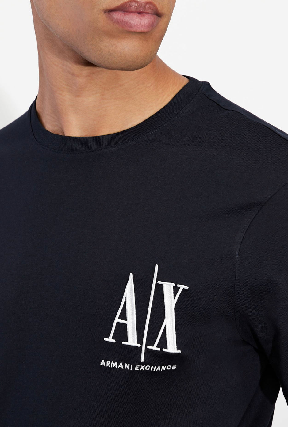 ARMANI EXCHANGE ICON LOGO REGULAR FIT T-SHIRT NAVY