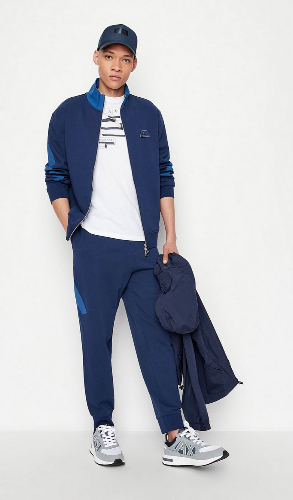 Armani Exchange Sweatshirt Navy 3LZMJB ZJY9Z Zipper