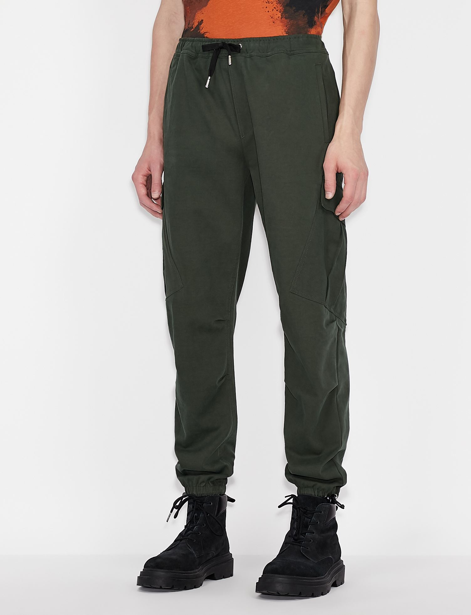 Armani Exchange forest green cargo pants