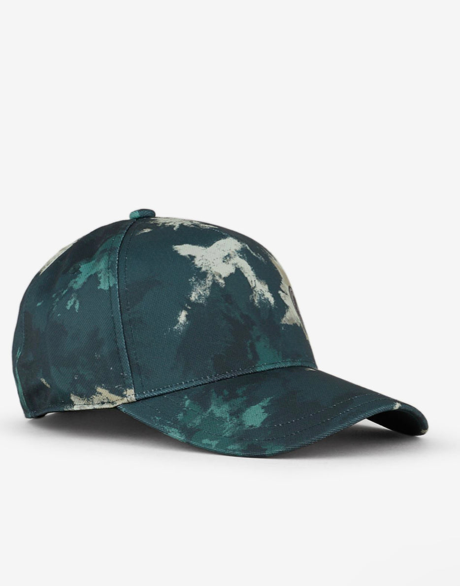 ARMANI EXCHANGE CAMOUFLAGE BASEBALL CAP (GREEN)