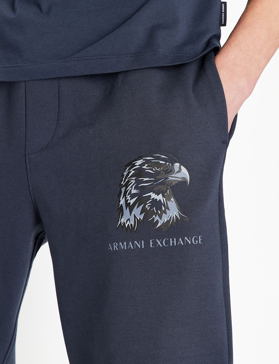 armani exchange eagle navy black sweat pants