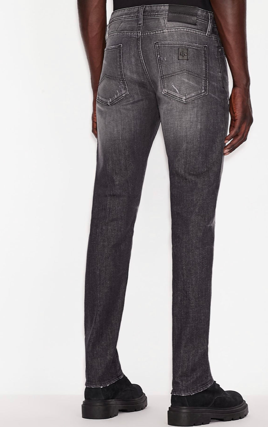 Armani exchange J14 MEDIUM GREY DENIM SKINNY JEANS