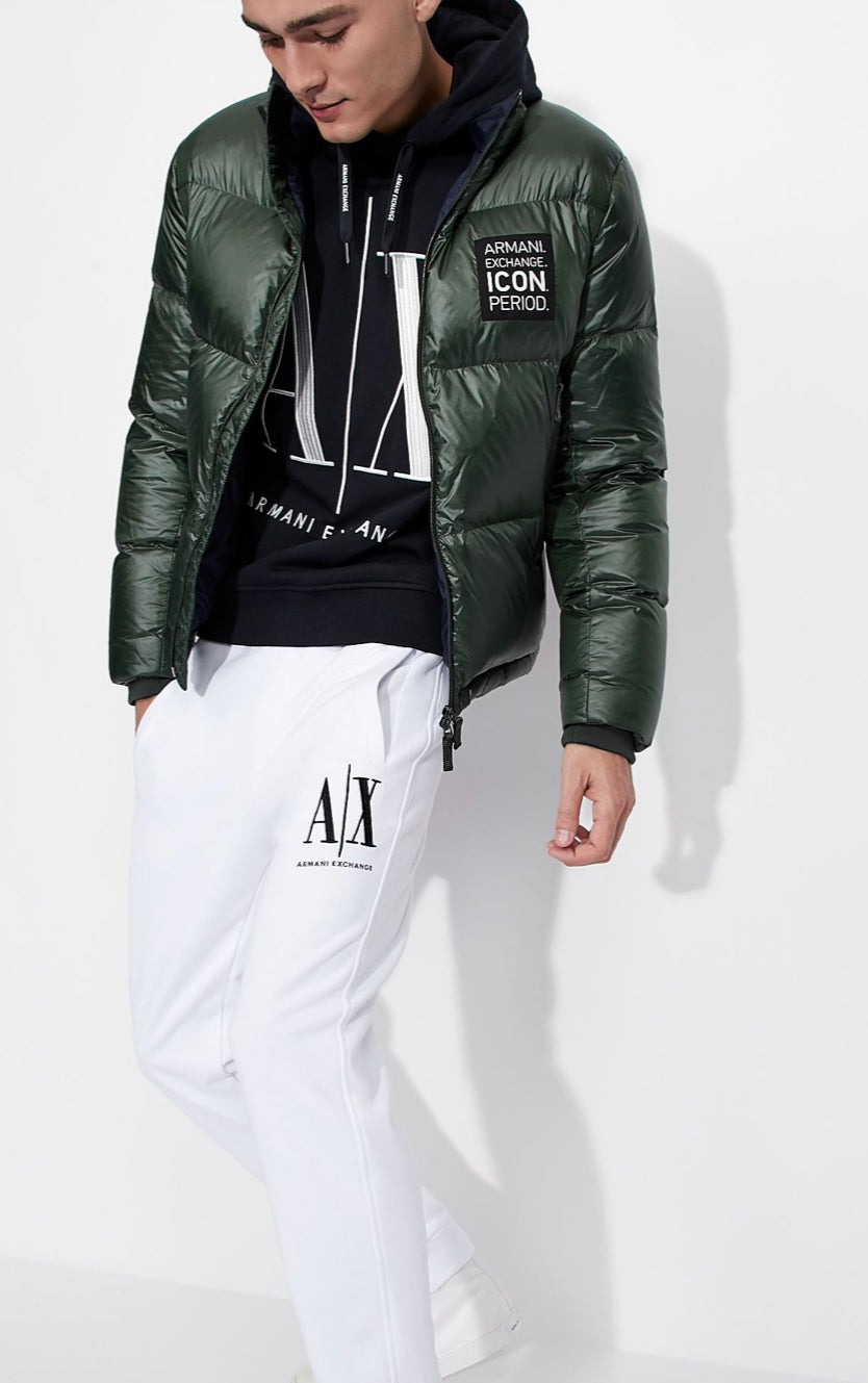 ARMANI EXCHANGE FLEECE SWEATPANTS White