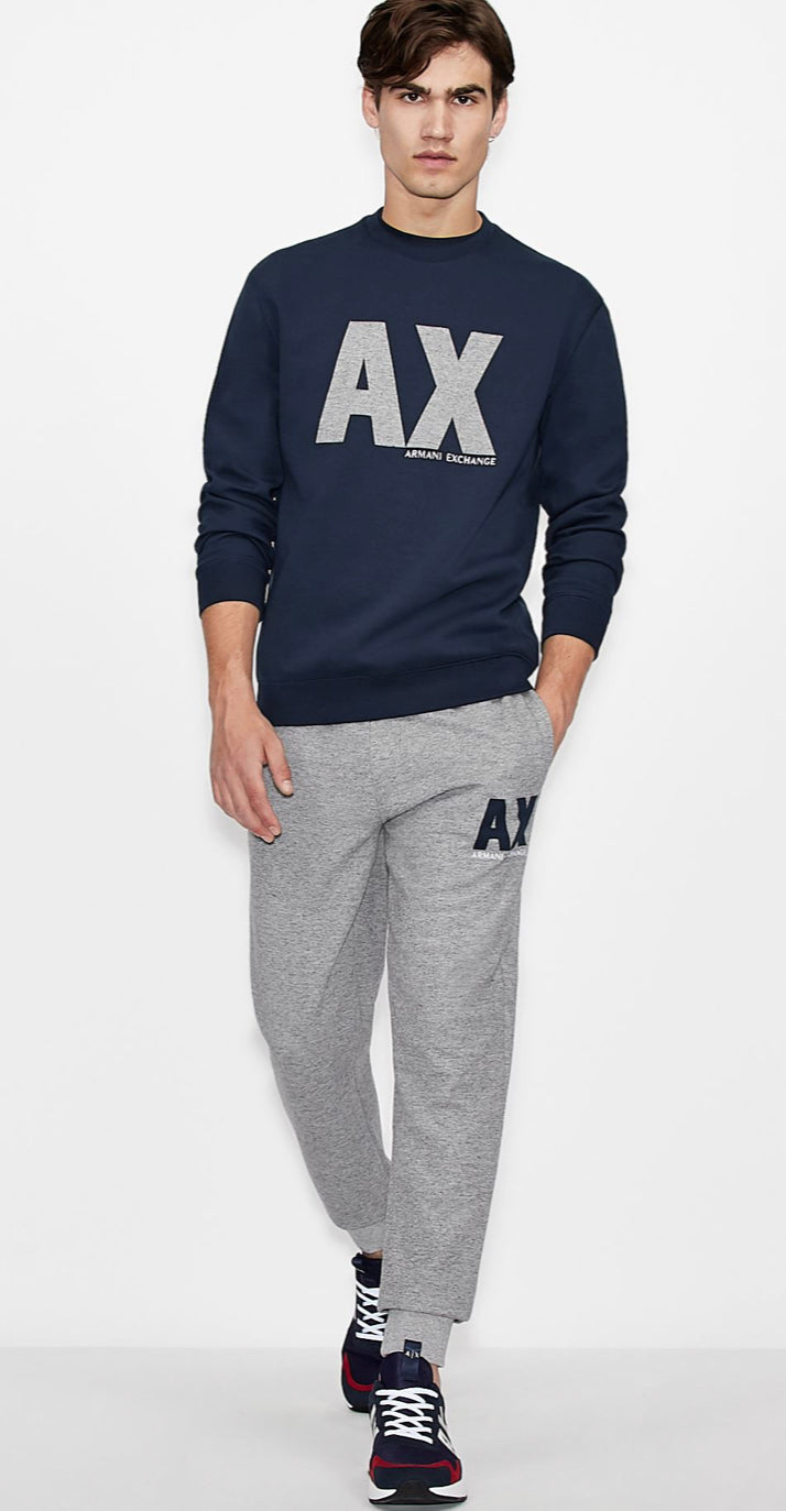 Armani exchange FLEECE SWEATPANTS Gray