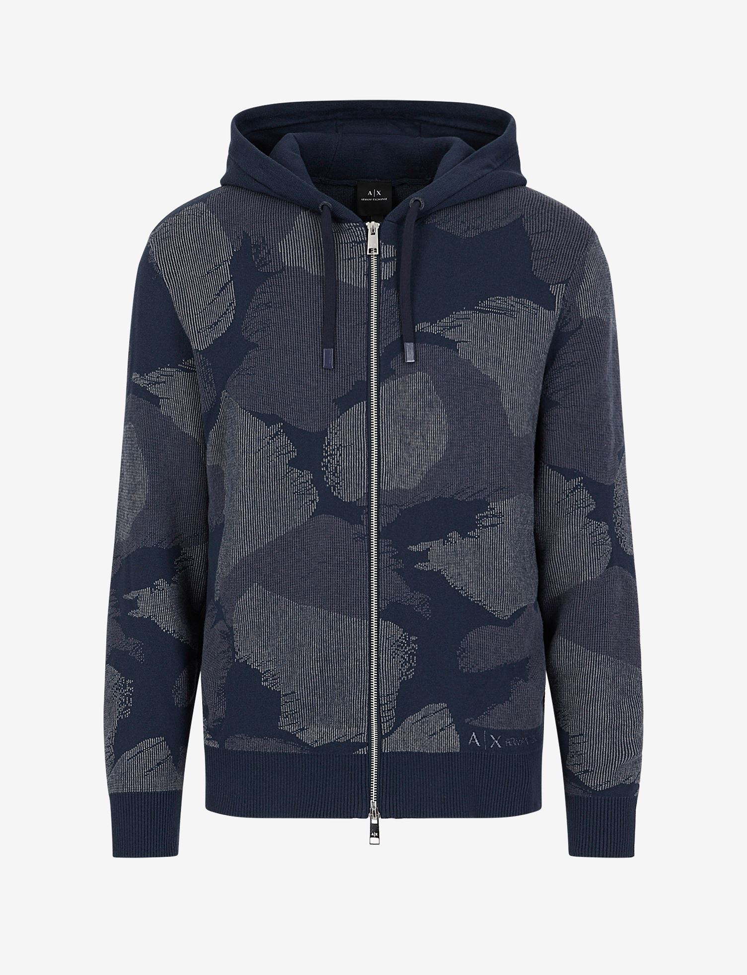 Armani Exchange Navy Zipper Hoodie