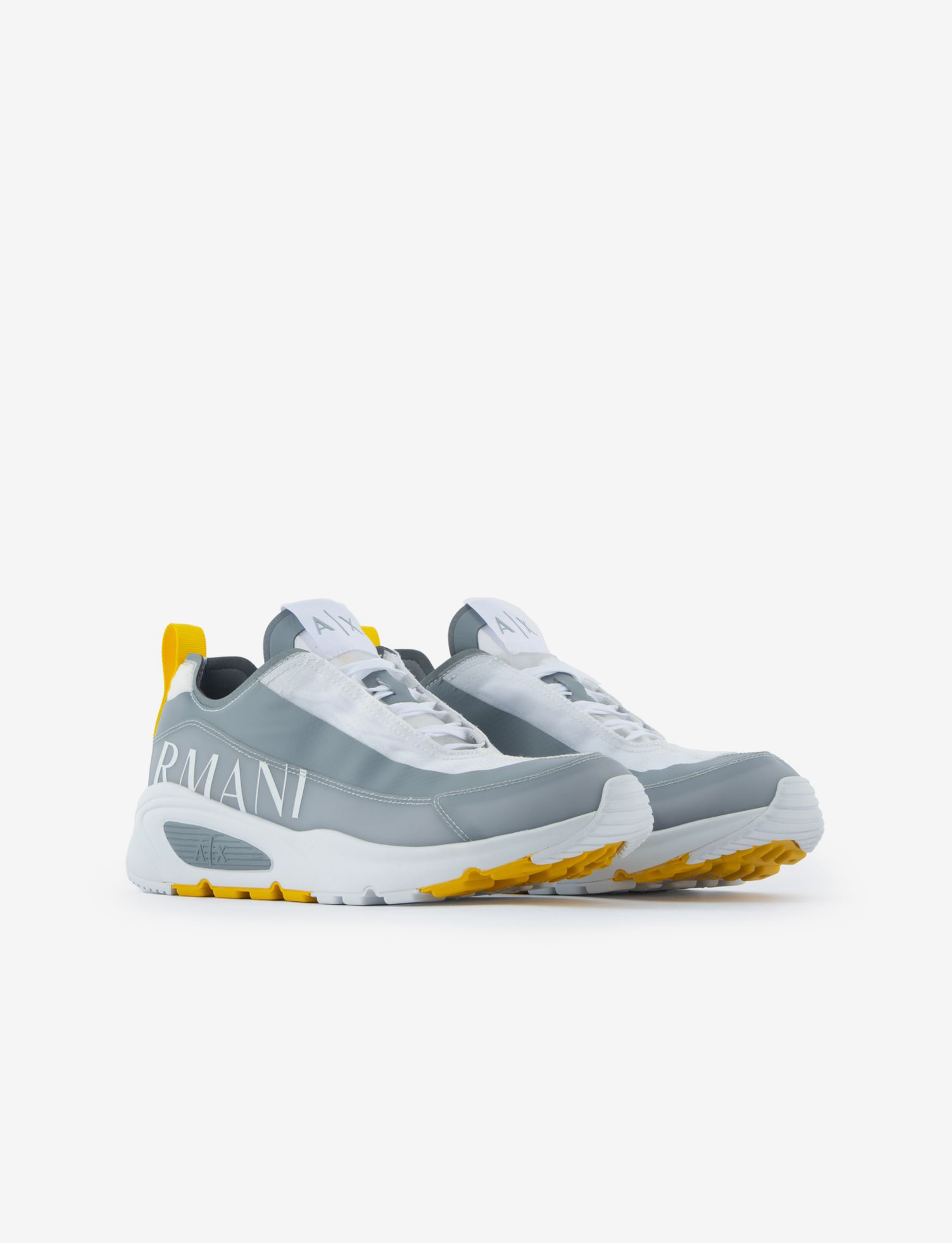 Armani Exchange Grey Yellow sneakers