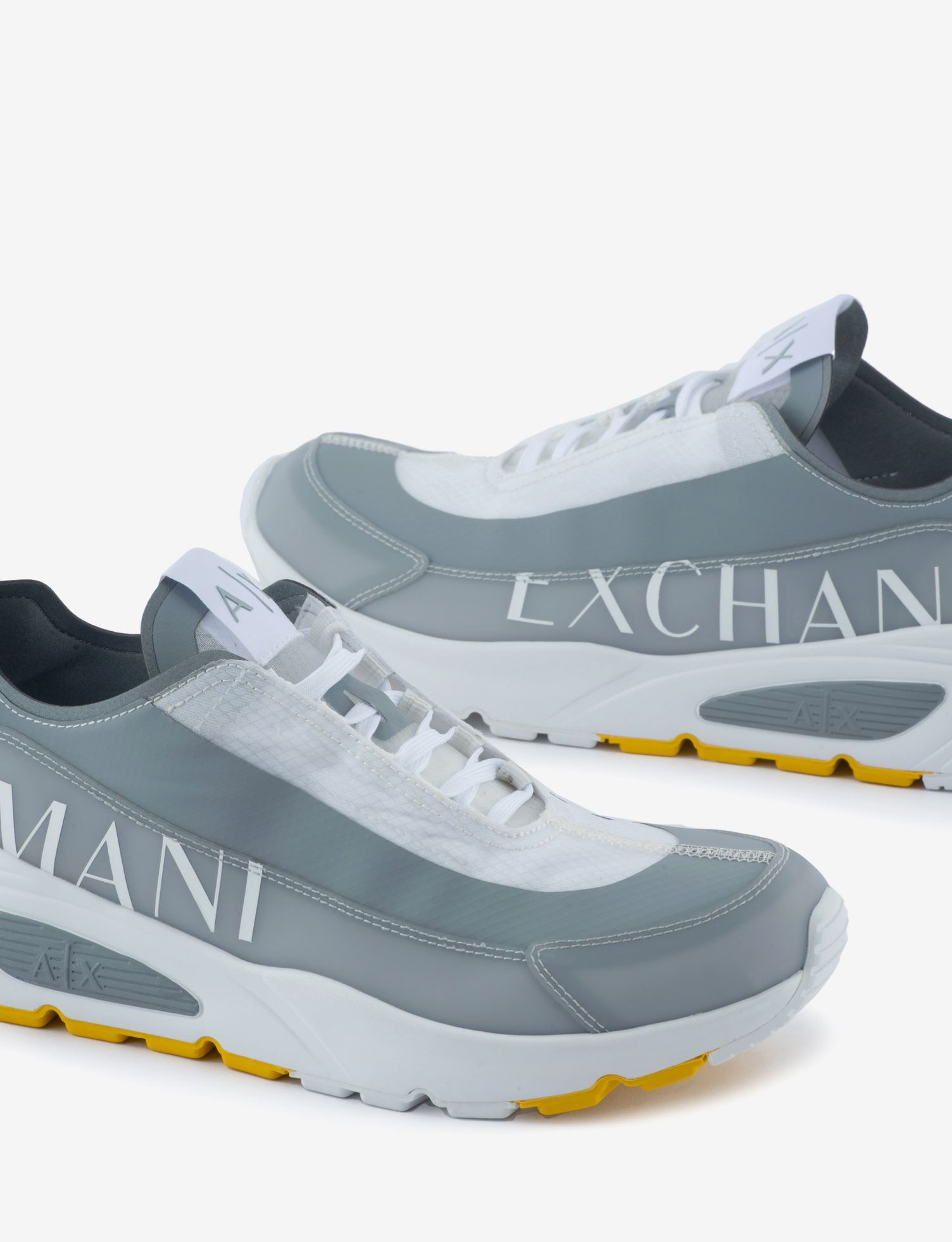 Armani Exchange Grey Yellow sneakers