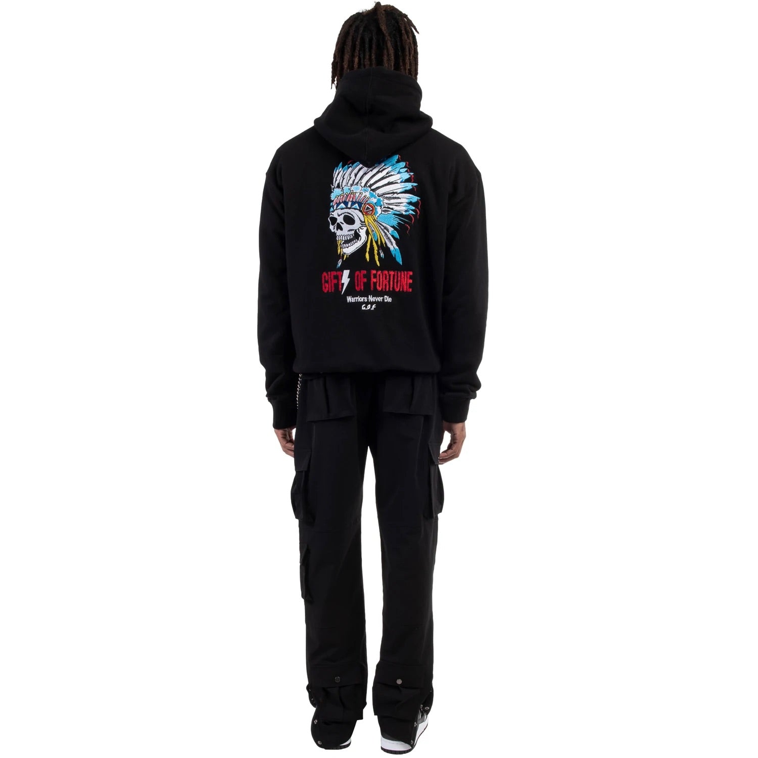 Gifts of Fortune Indian Warrior Hoodie | Black