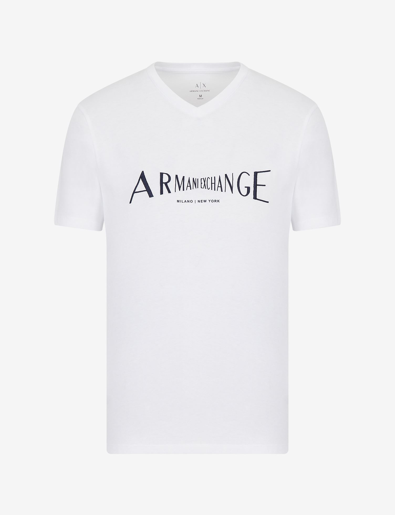 Armani exchange white , navy Tshirt