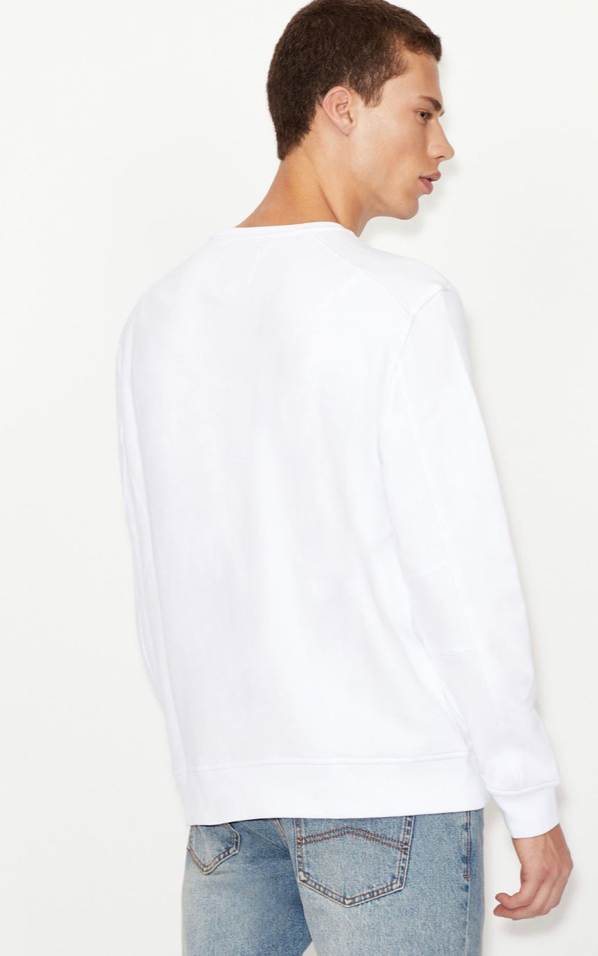 ARMANI EXCHANGE ARMANI EXCHANGE ICON LOGO SWEATSHIRT White