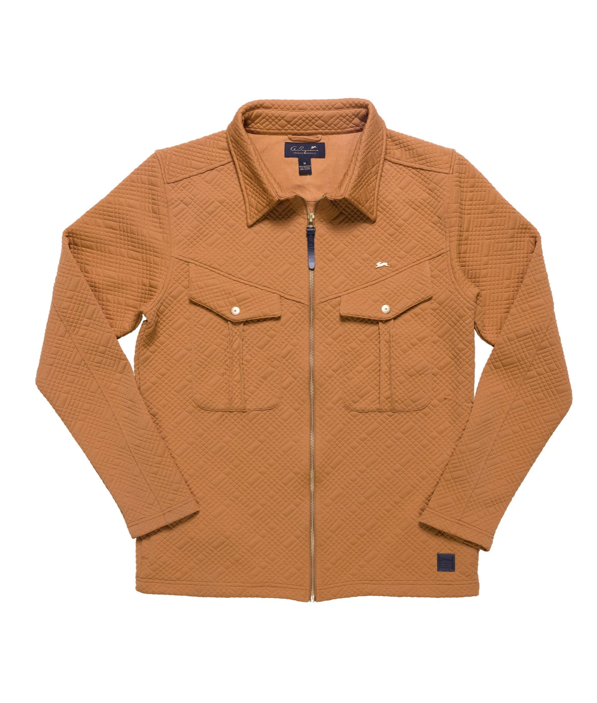 ATIZIANO Verne | Men's Long Sleeve Quilted Shirt Jacket Color BRONZE
