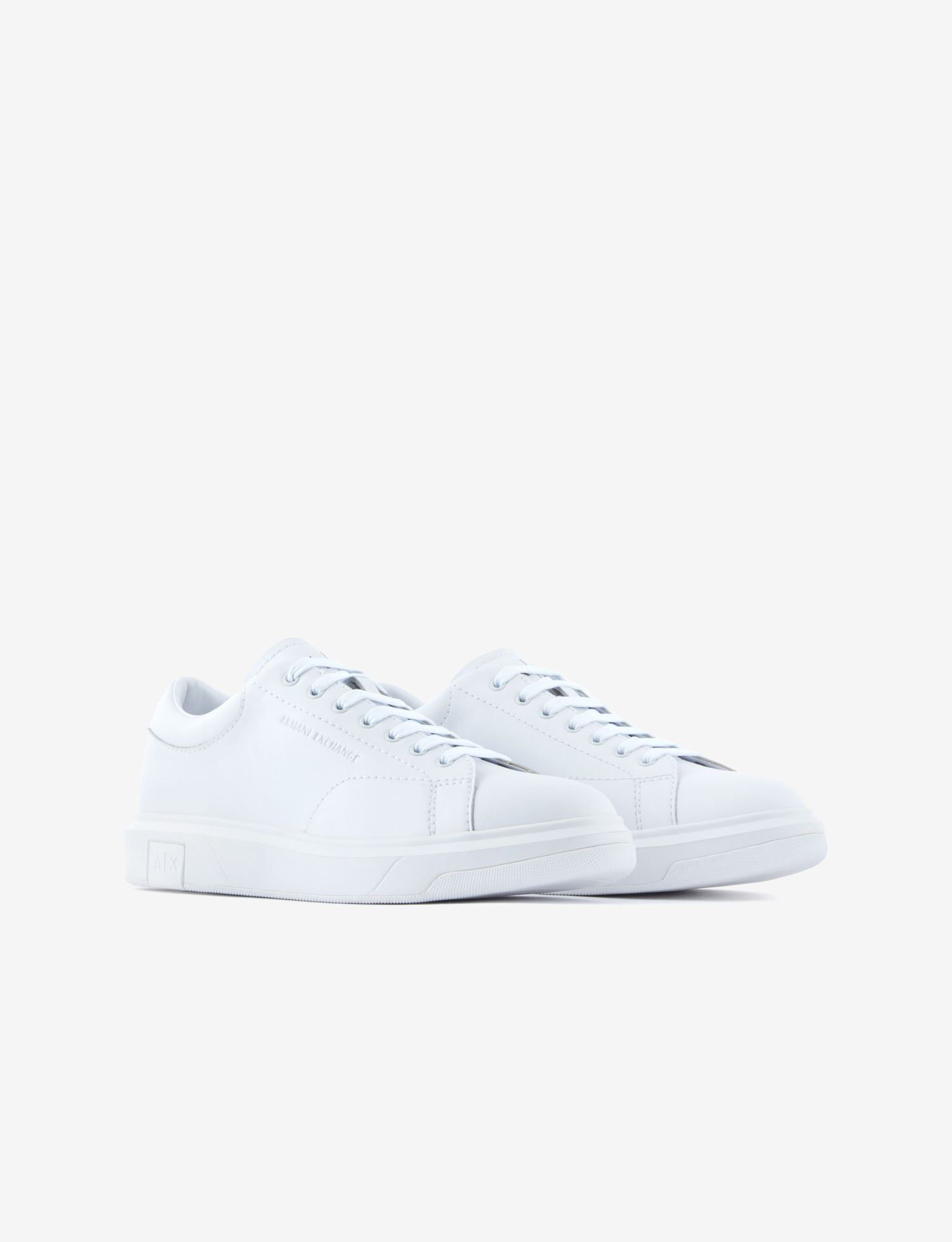 Armani Exchange all white low shoes