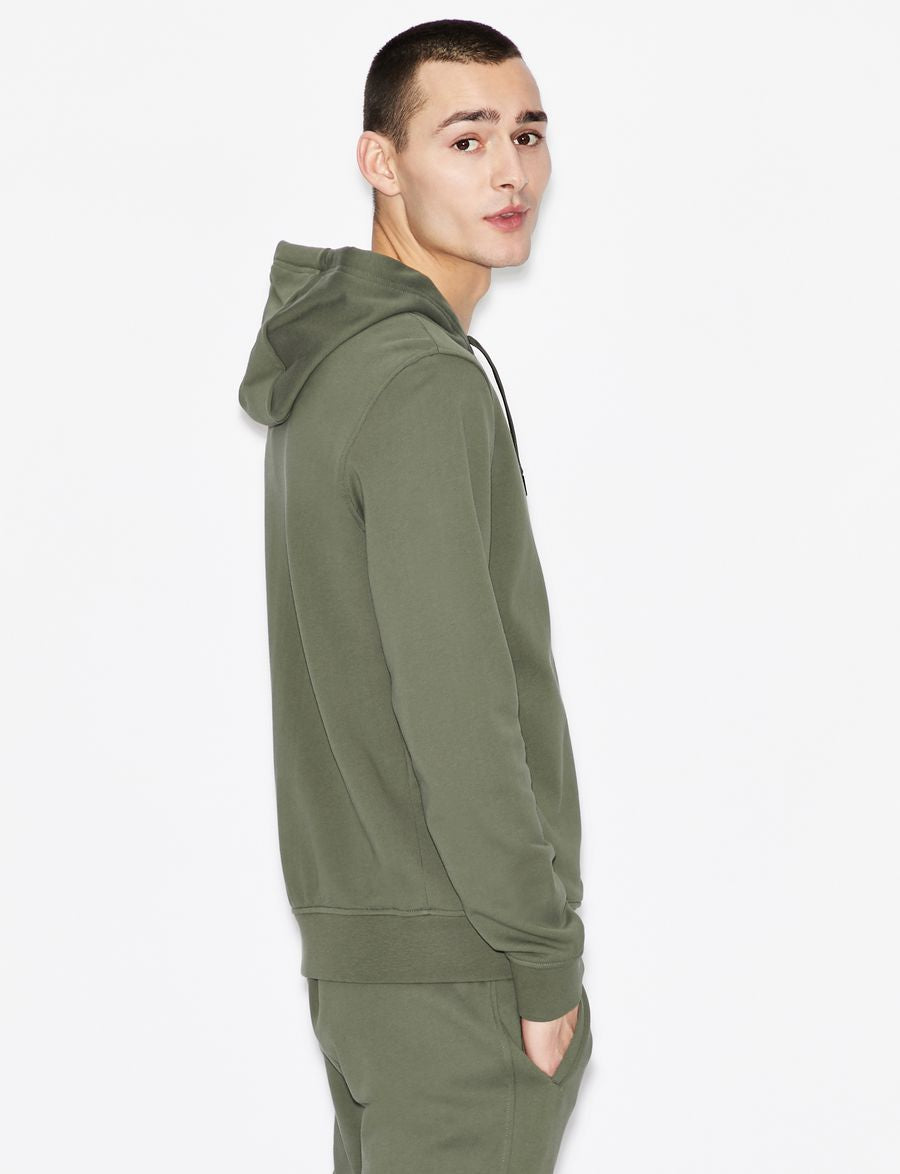 Armani Exchange ZIP-UP HOODED ICON LOGO SWEATSHIRT
