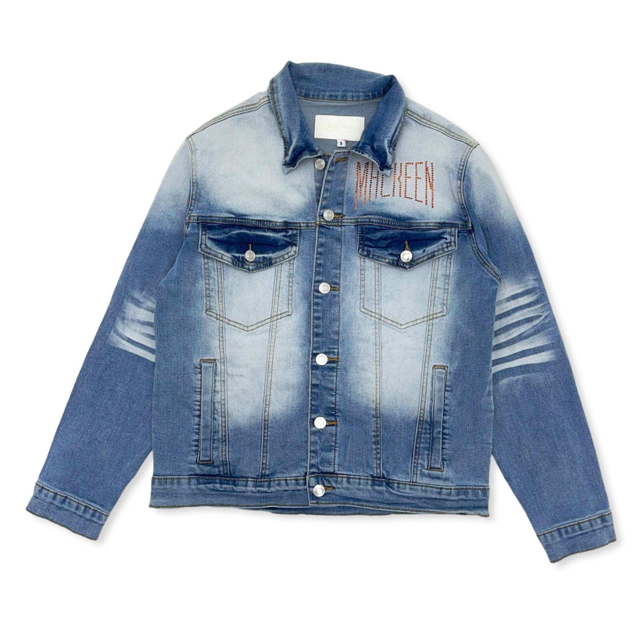 MACKEEN GUNNER CRYSTAL DENIM JACKET LIGHT