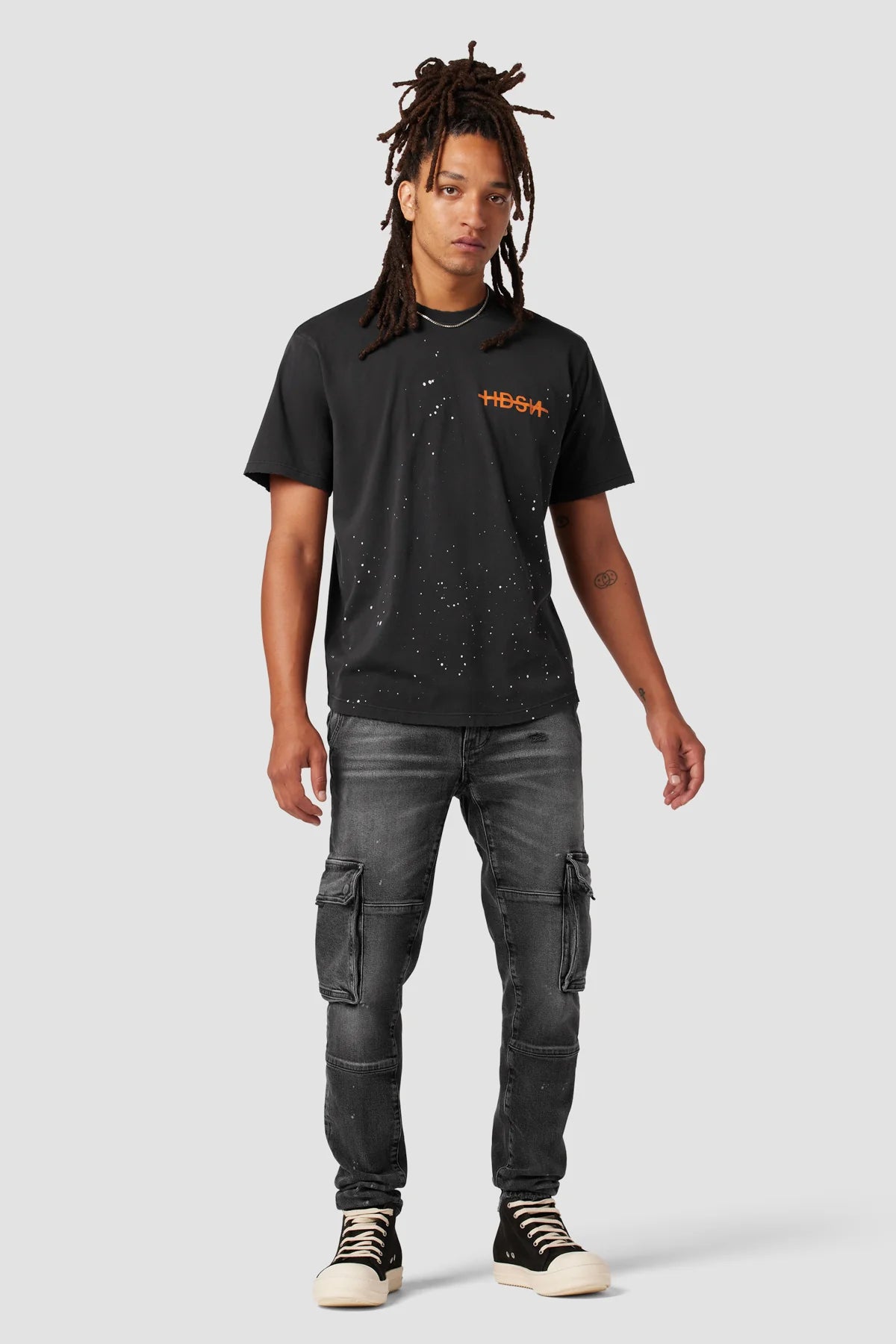 Hudson Vintage Tee stamped Black