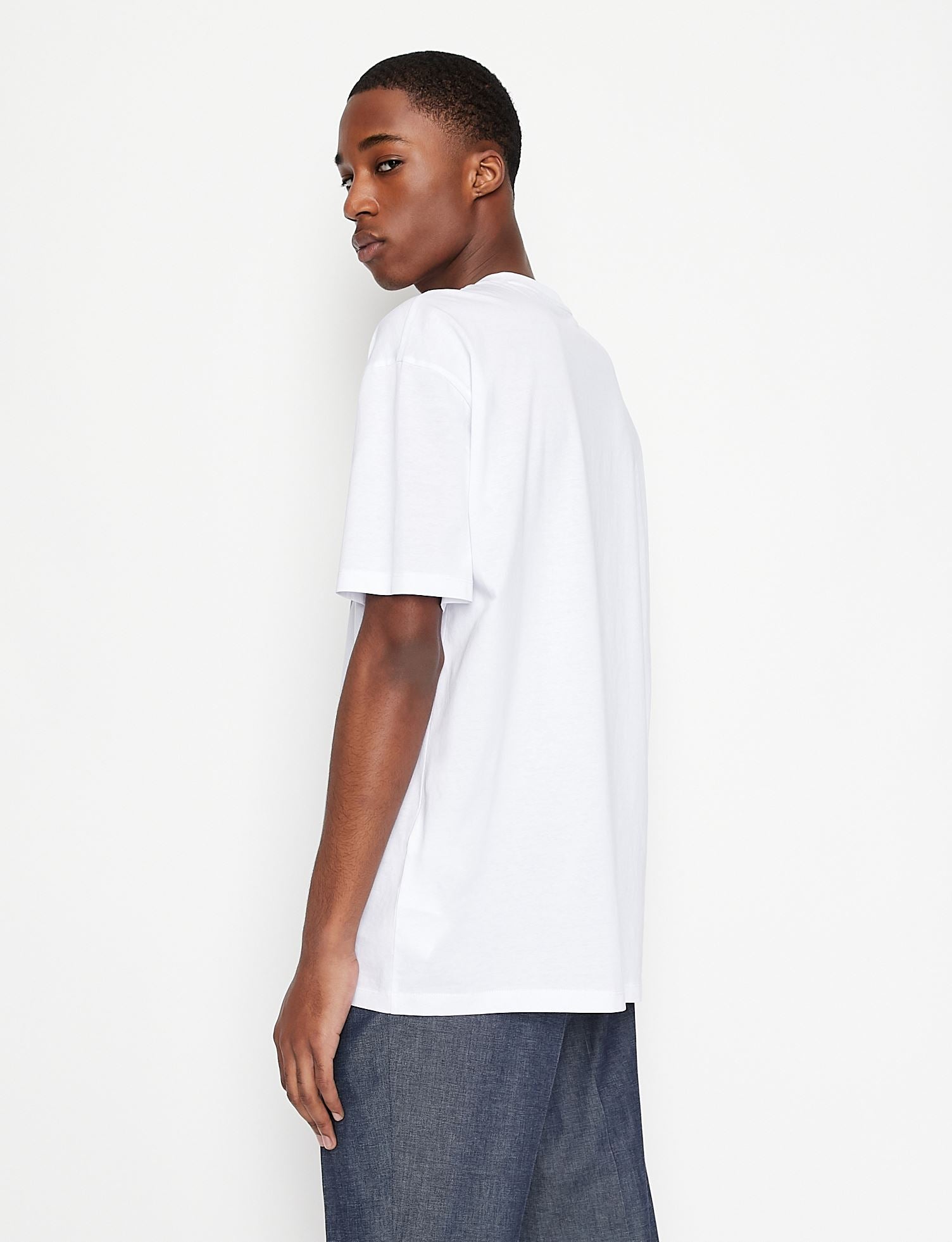 Armani Exchange MERCERIZED COTTON T-SHIRT White