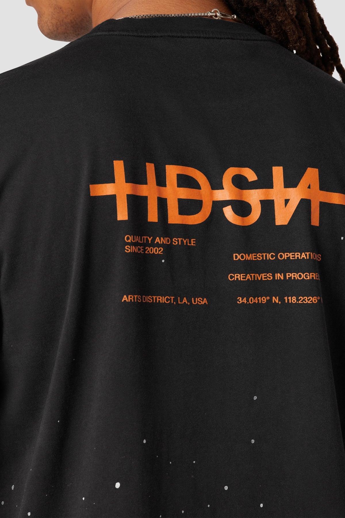Hudson Vintage Tee stamped Black