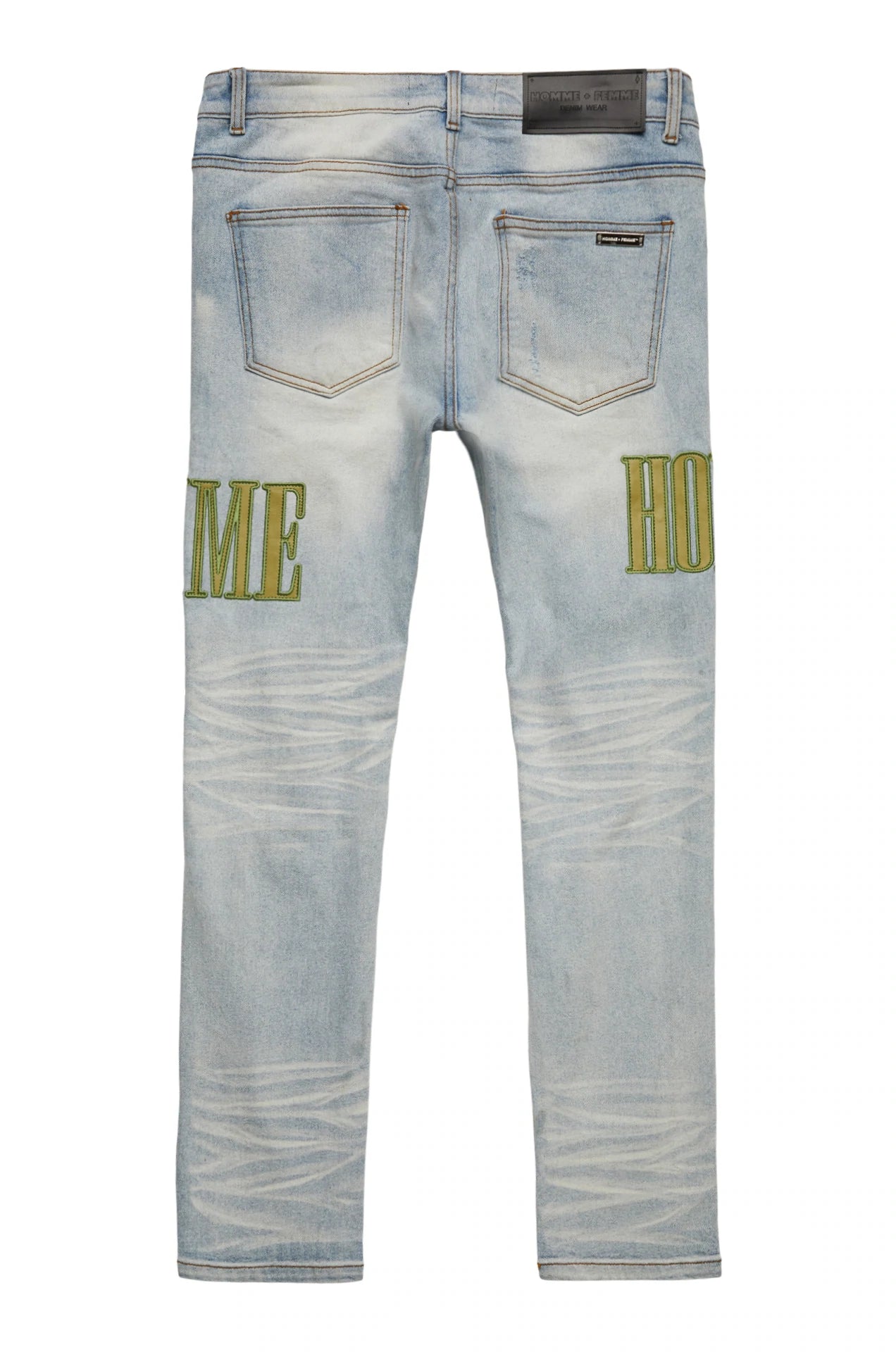 HOMME FEMME Letterman Denim Blue with Olive Green (HFSM202161)