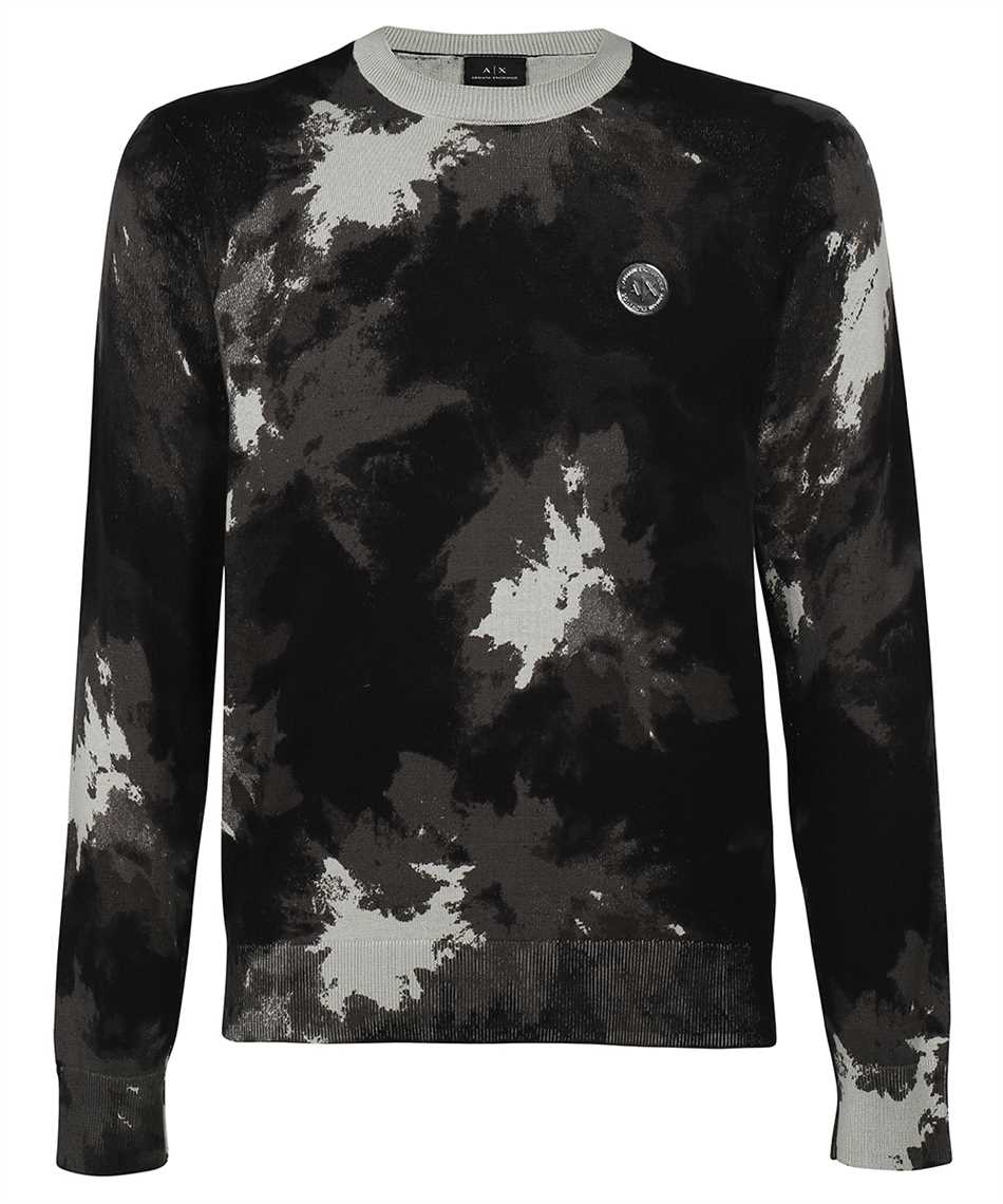 Armani Exchange crew neck black grey sweatshirt