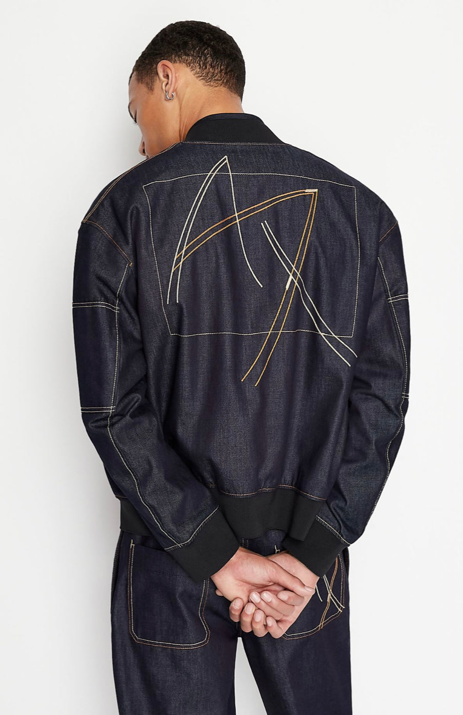 ARMANI EXCHANGE COTTON INDIGO DENIM JACKET