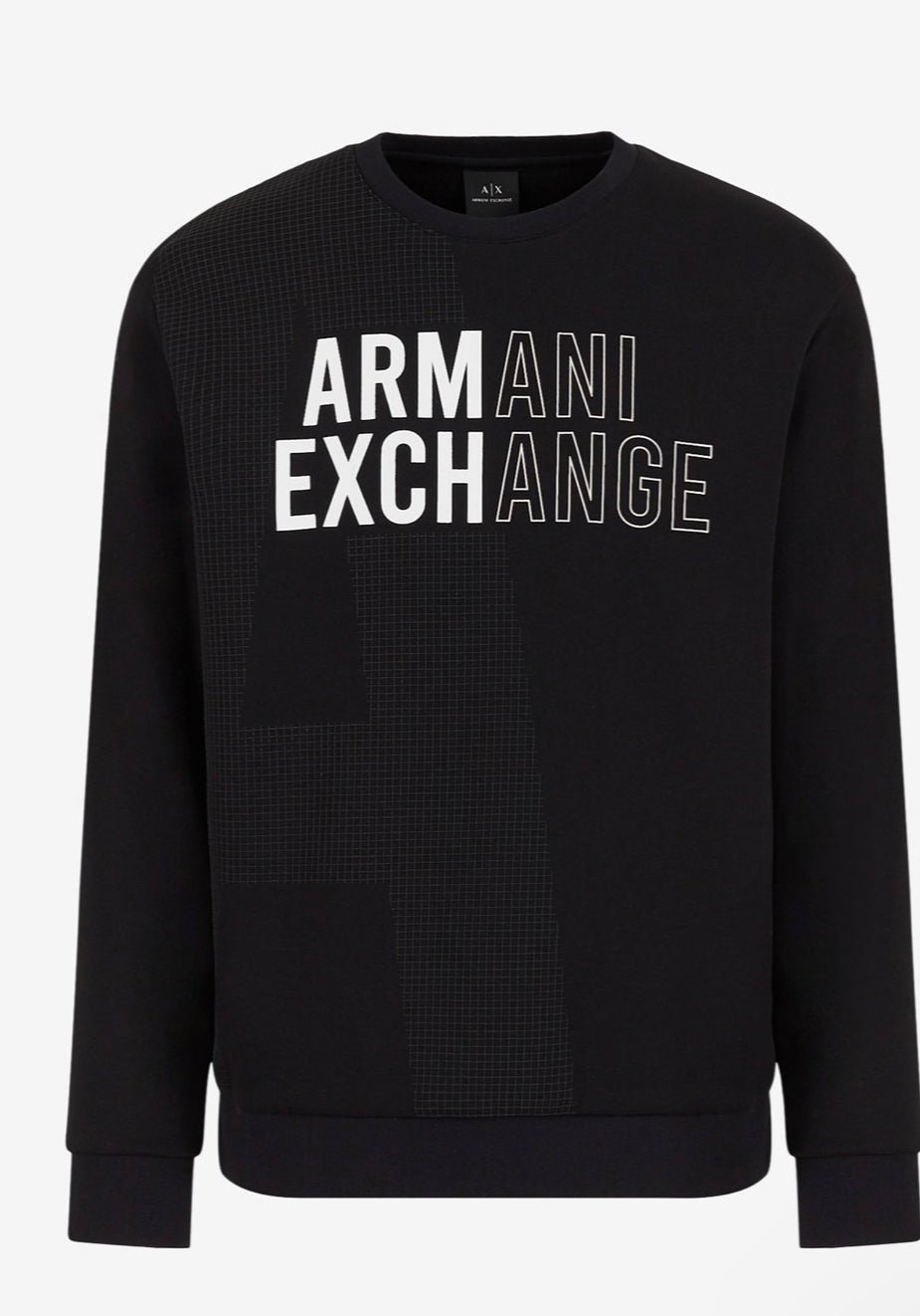 ARMANI EXCHANGE DOUBLE JERSEY SWEATSHIRT Black