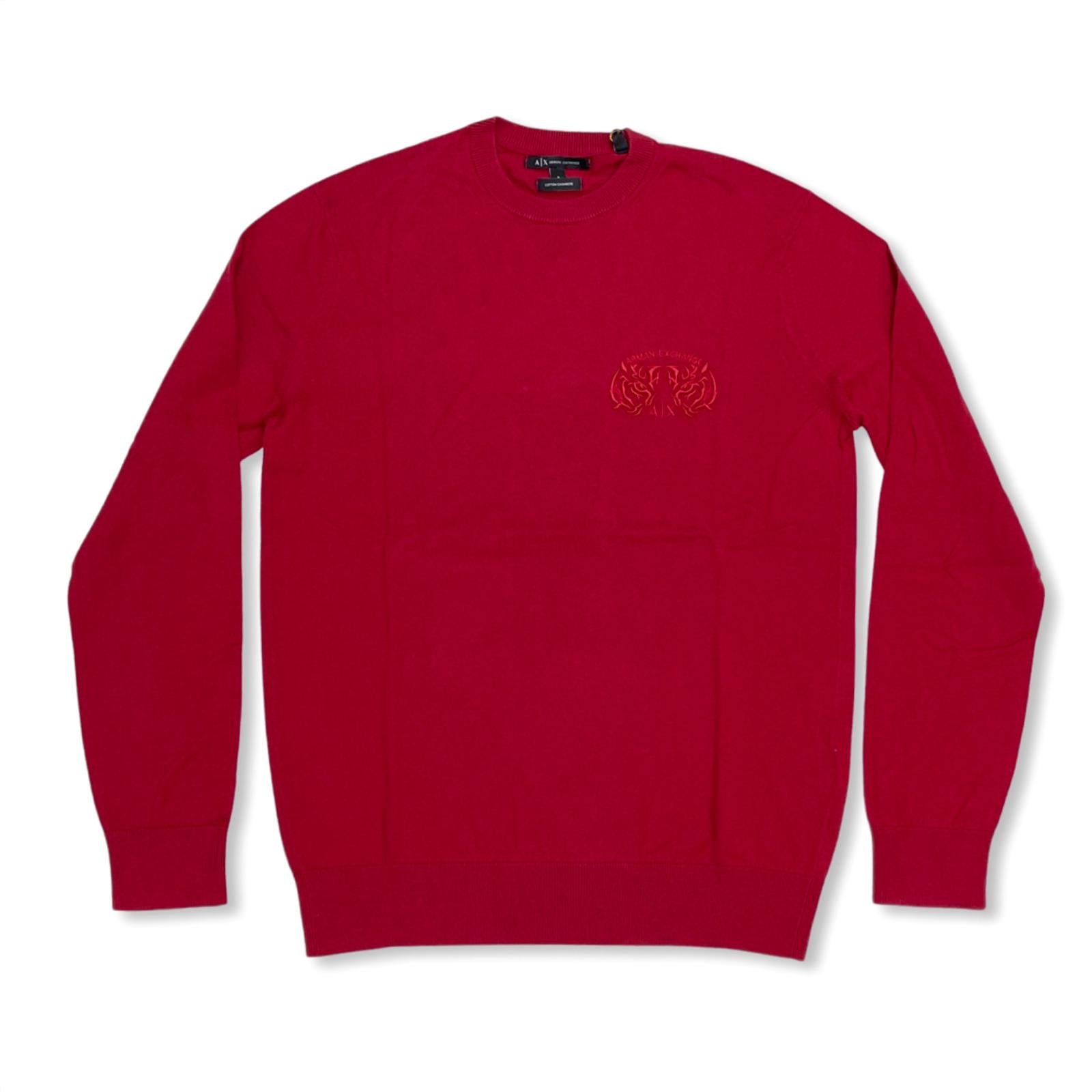 ARMANI EXCHANGE CREW-NECK SWEATSHIRT (RED)