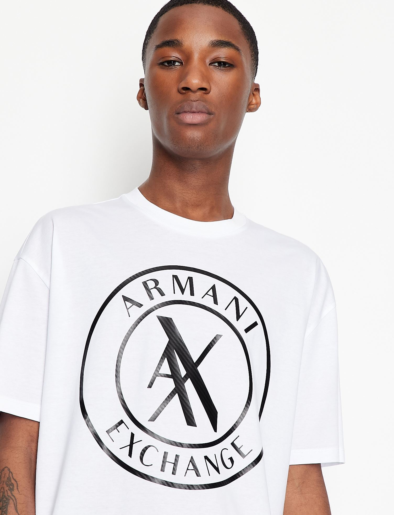 Armani Exchange MERCERIZED COTTON T-SHIRT White