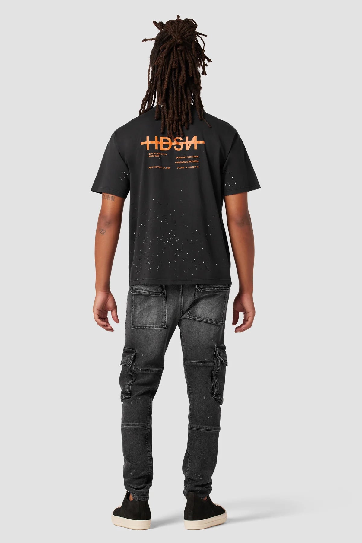Hudson Vintage Tee stamped Black