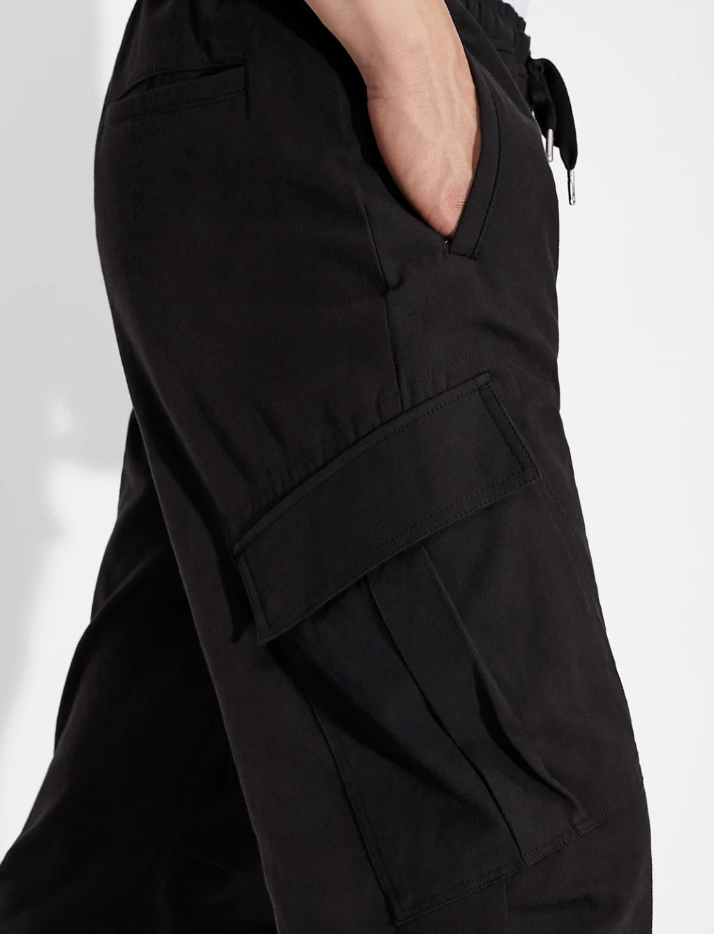 Armani Exchange cargo black pants