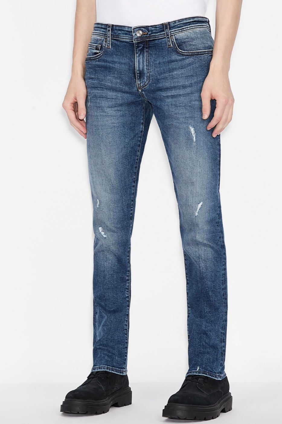 ARMANI EXCHANGE J14 INDIGO BLUE SKINNY JEANS