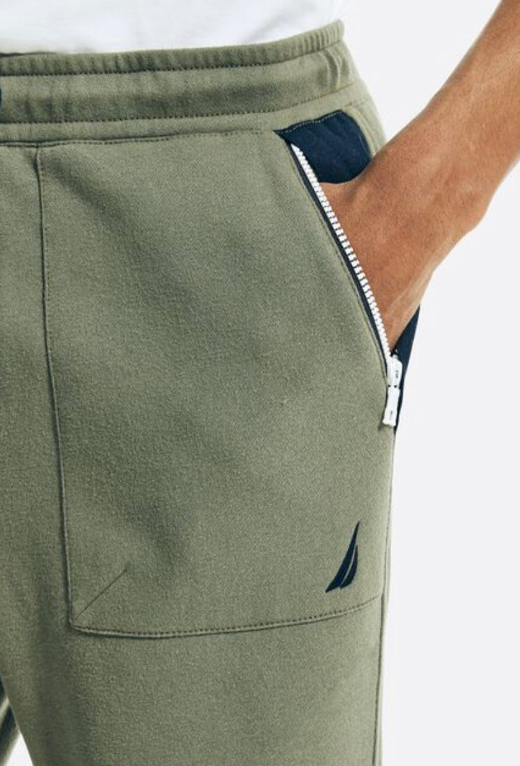 Nautica K17685 3BP HILSIDOLVE Sweatpants olive navy