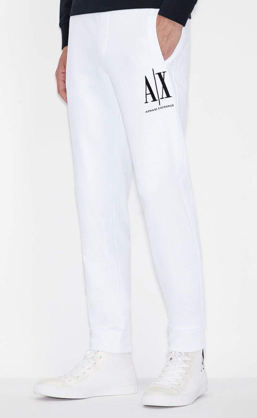 ARMANI EXCHANGE FLEECE SWEATPANTS White