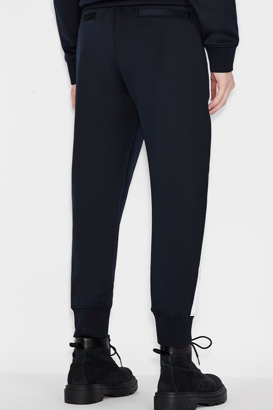 ARMANI EXCHANGE MACRO LOGO JOGGER SWEATPANTS (NAVY/BLUE)