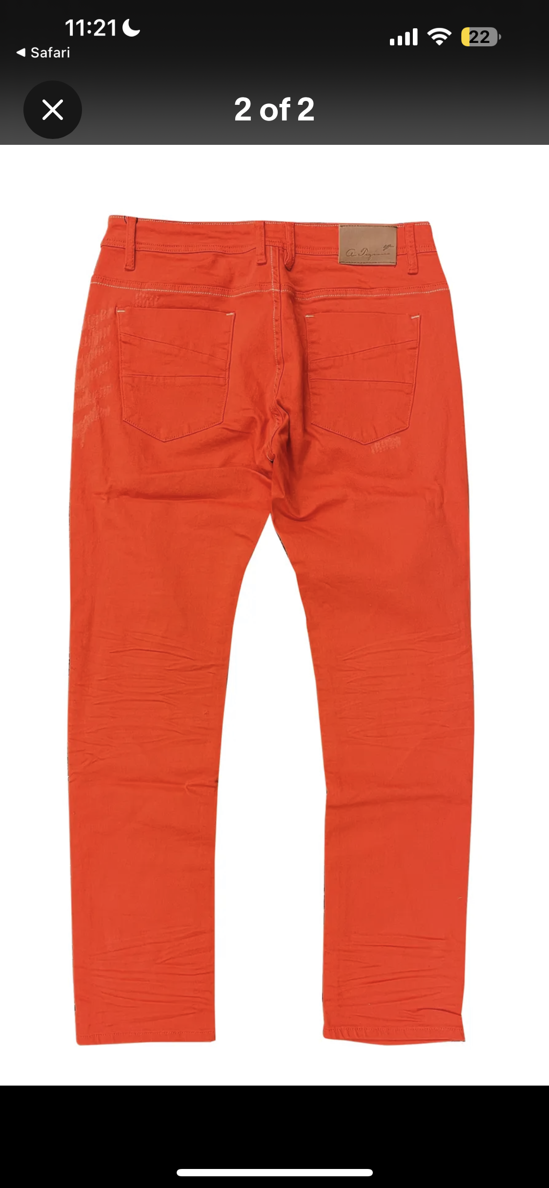 ATIZIANO BLEACHED & STAINED TWILL JEAN 13ATC1008 (ORANGE)
