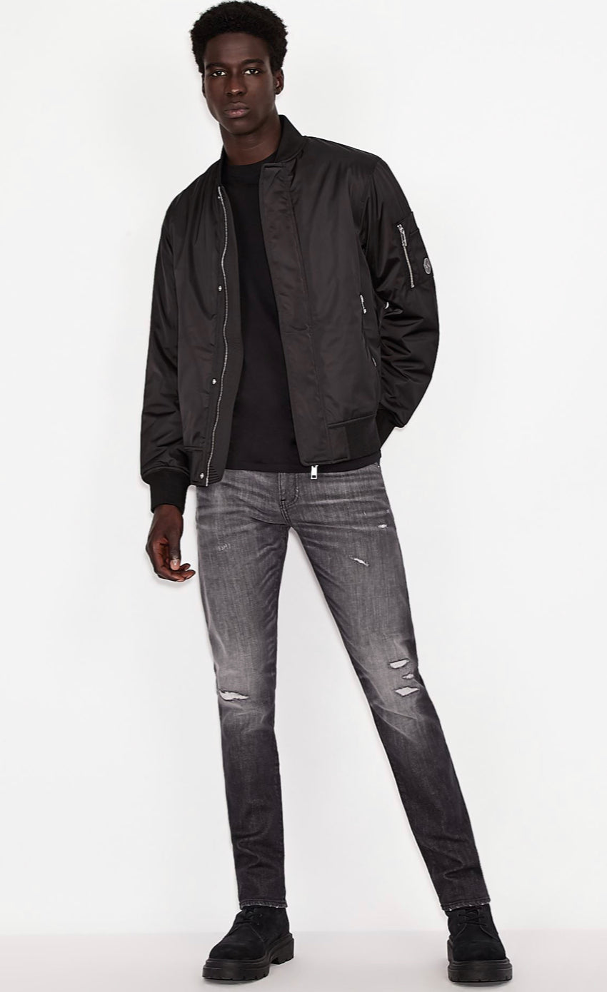 Armani exchange J14 MEDIUM GREY DENIM SKINNY JEANS