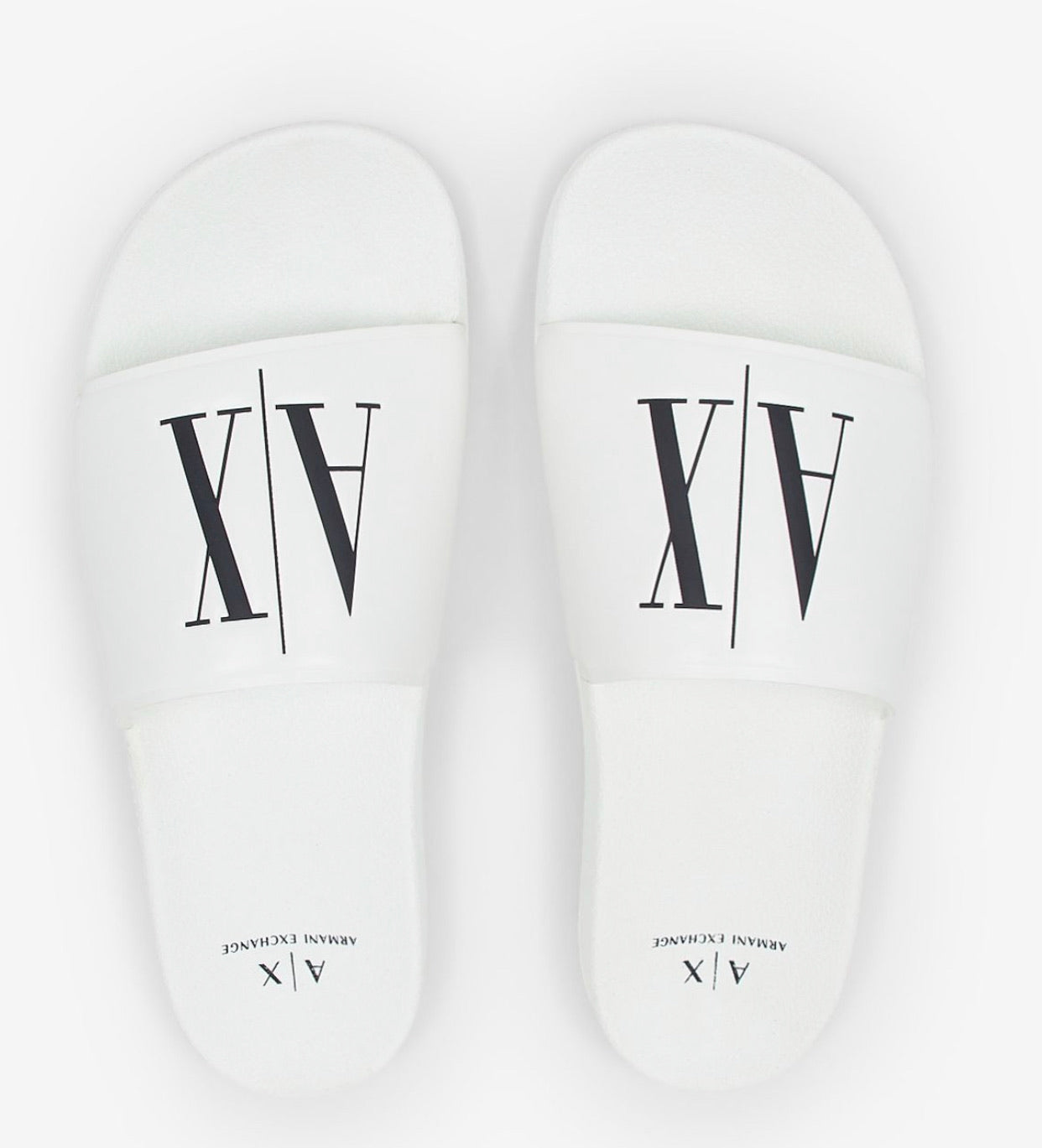 icon logo single strap sandals slides (white)