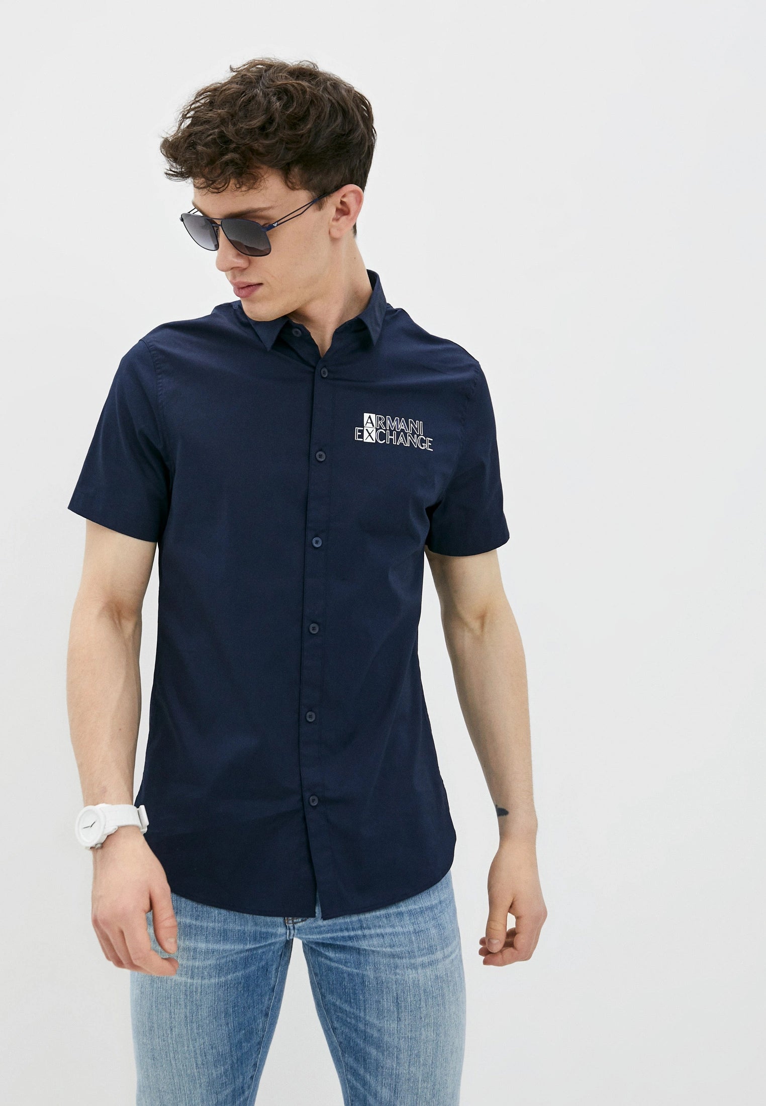 Armani Exchange Navy Shirt