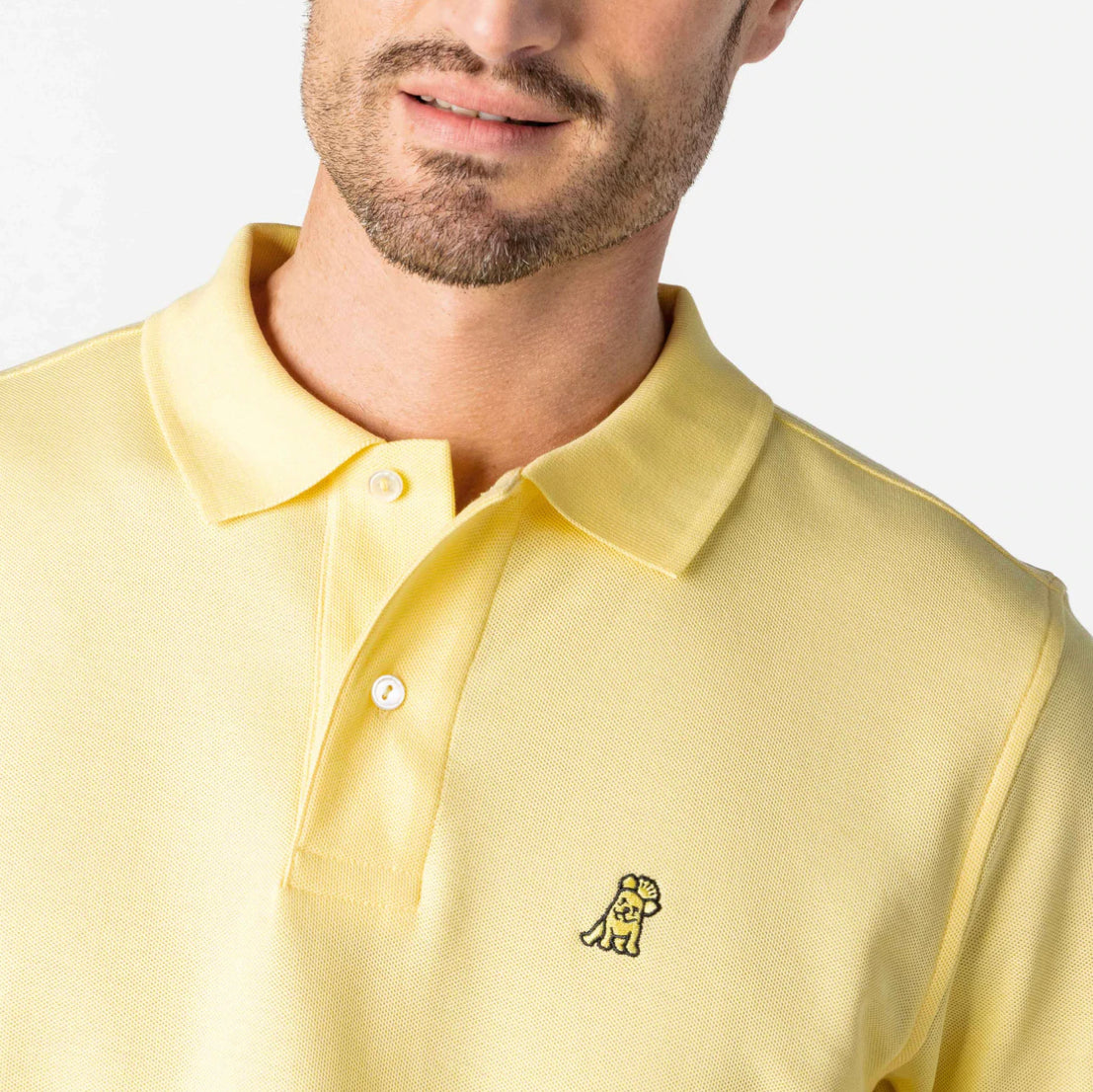 JAMES BARK Men's Limoncello Polo Shirt - Yellow Bark