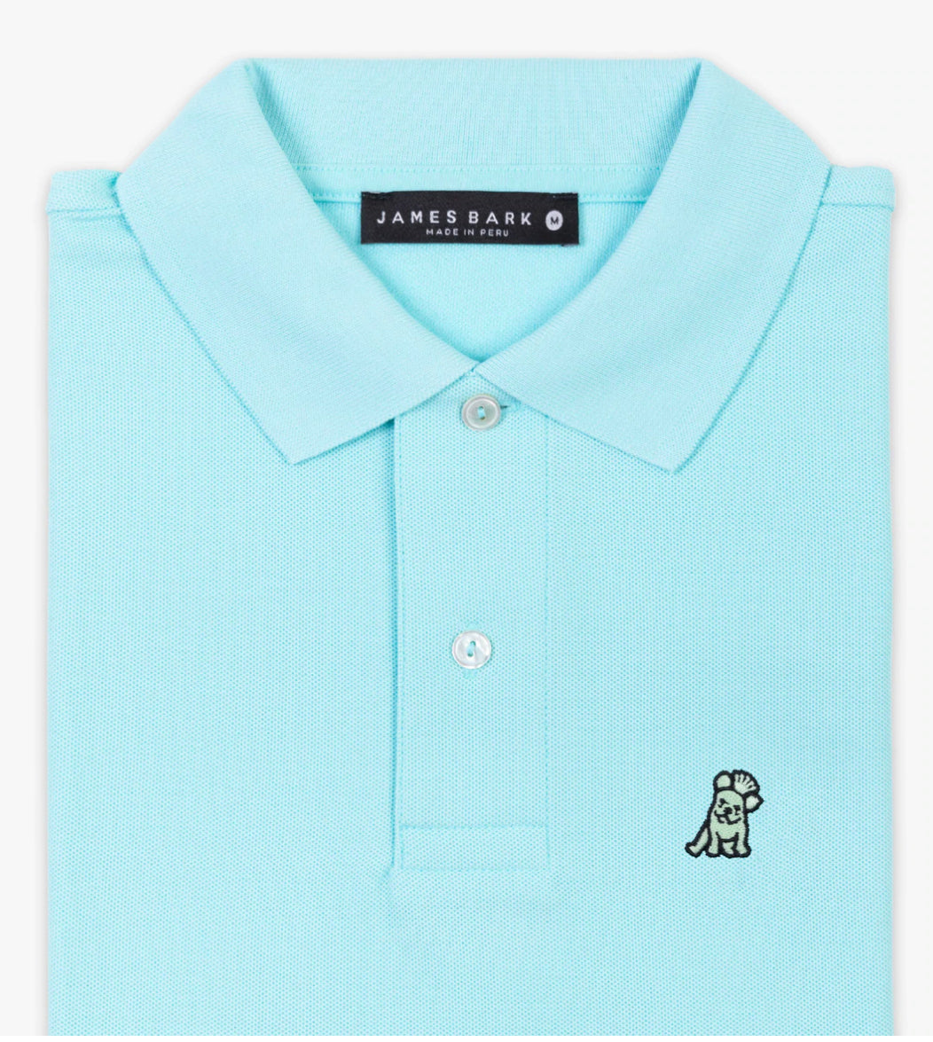 JAMES BARK Men's Marina Piccola Polo Shirt - Mint Bark