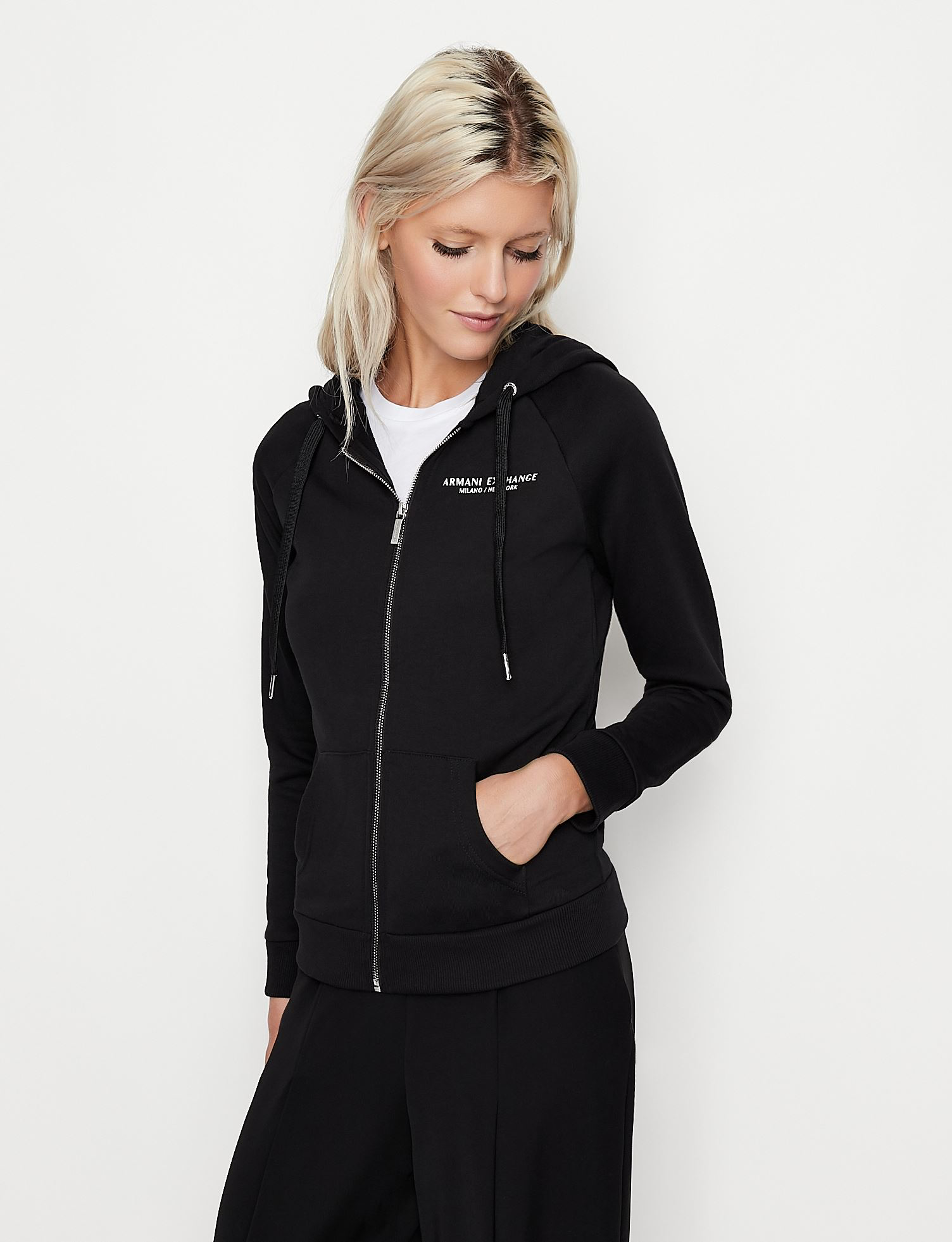 Armani Exchange zipper Black sweatshirt