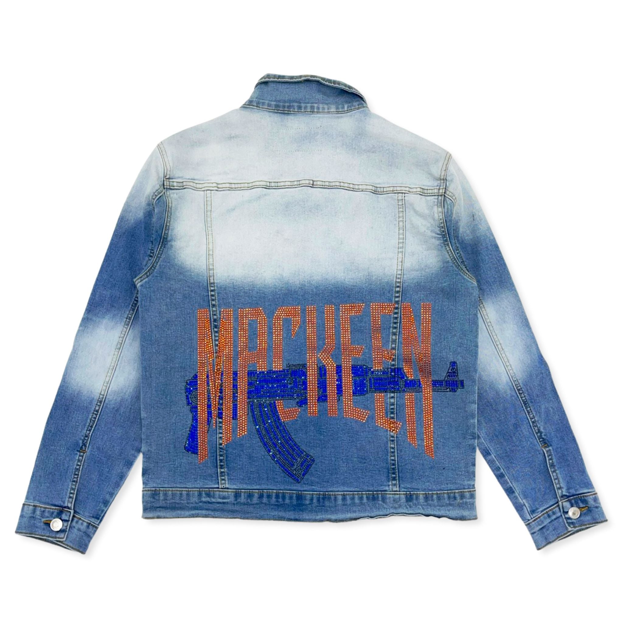 MACKEEN GUNNER CRYSTAL DENIM JACKET LIGHT
