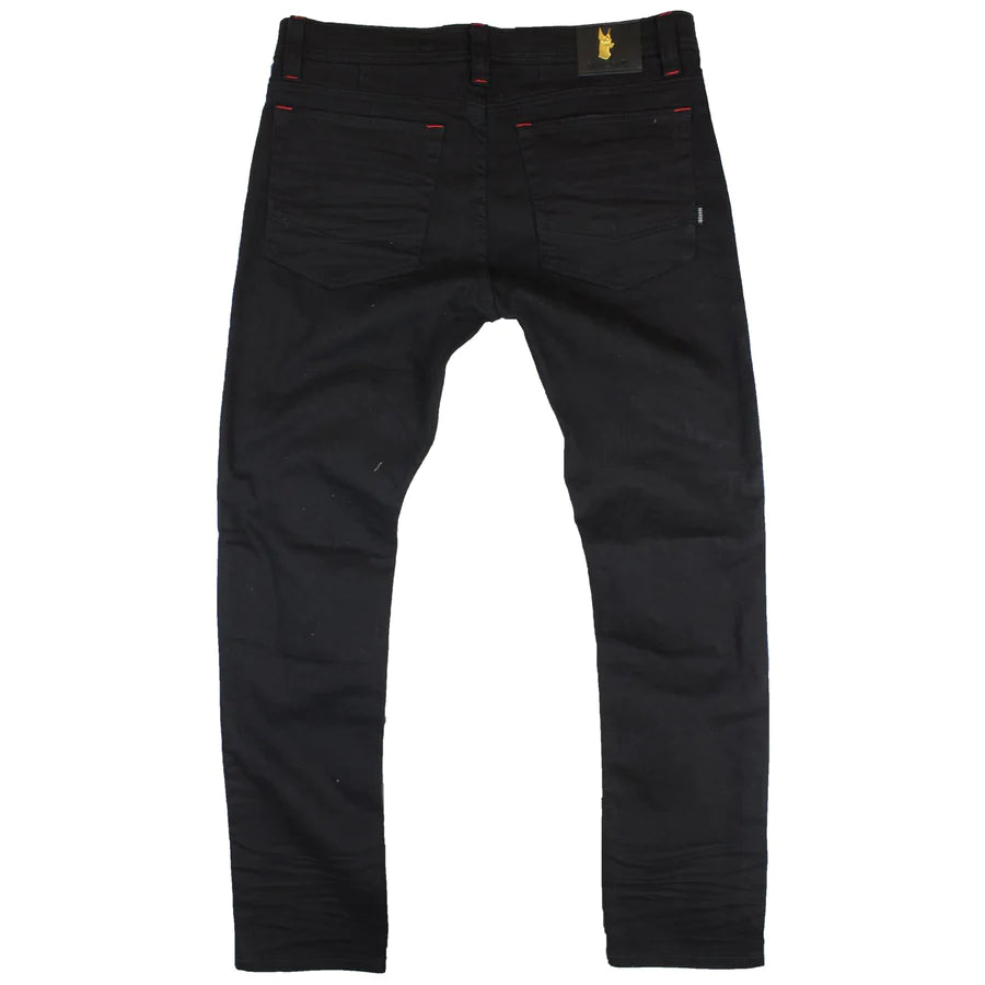 Makobi M1769 MAKOBI CAMEO DENIM JEANS - BLACK/GREEN