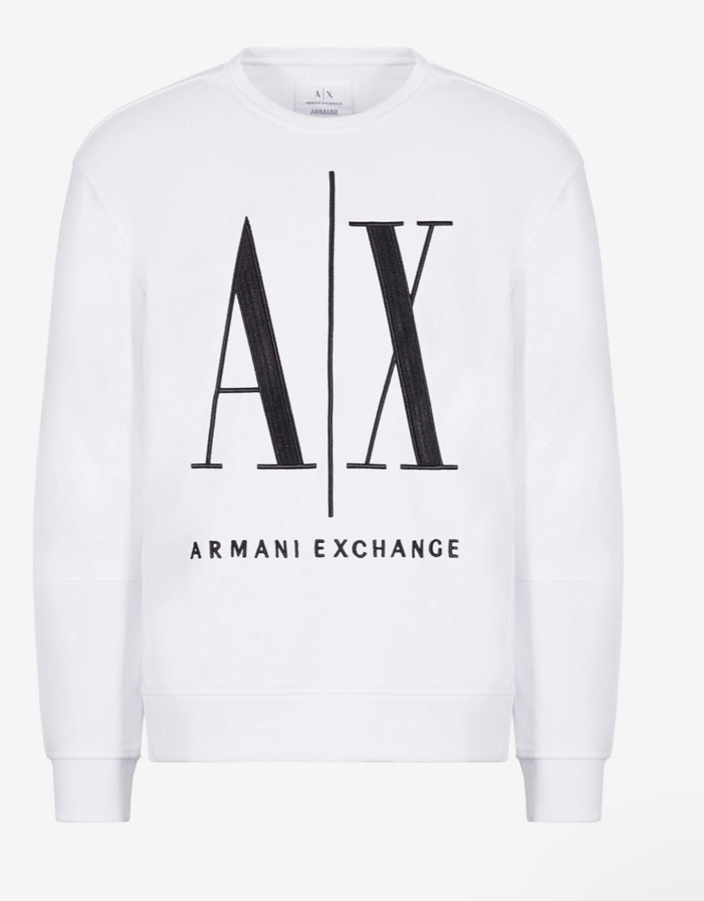 ARMANI EXCHANGE ARMANI EXCHANGE ICON LOGO SWEATSHIRT White