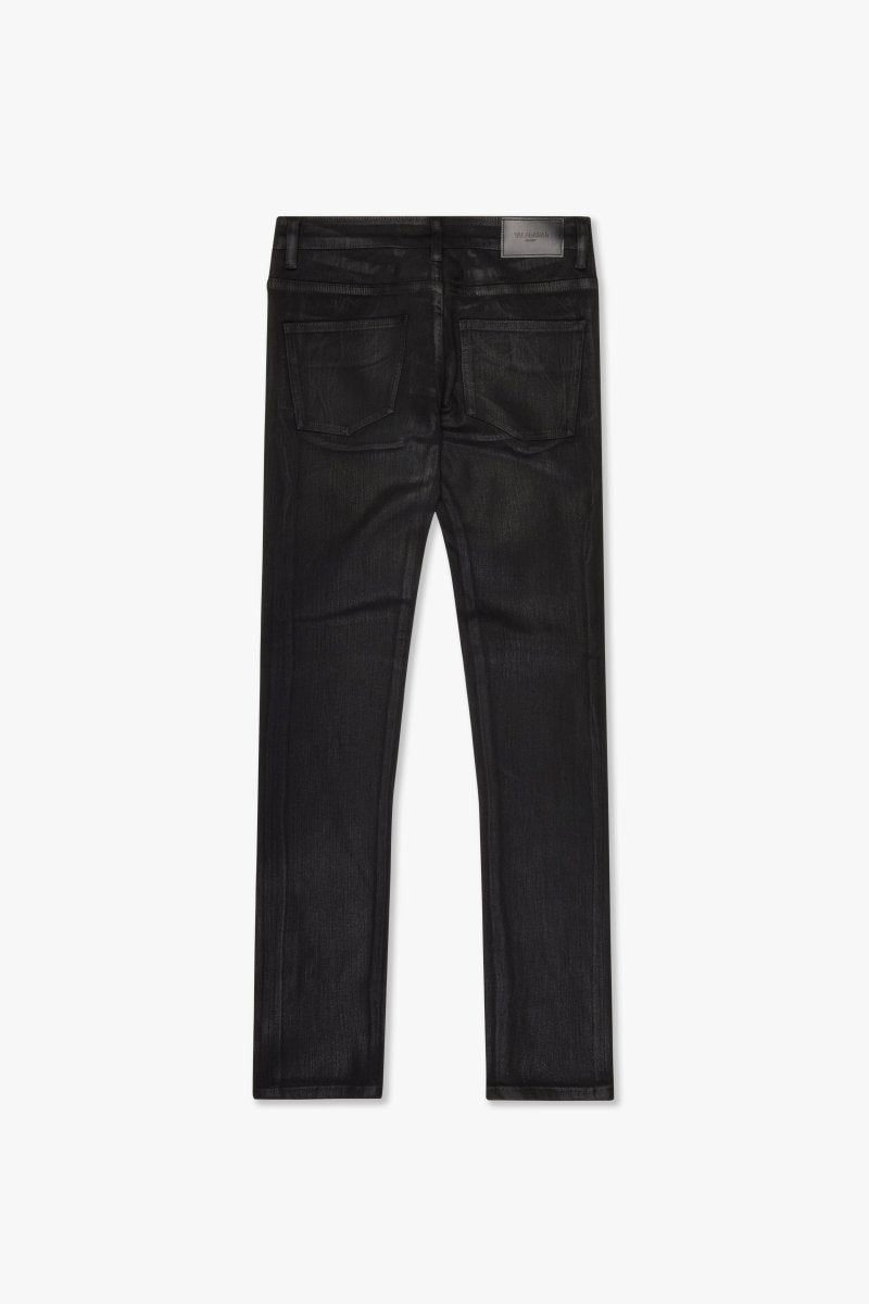 Valabasas Mr. flex black waxed skinny jeans