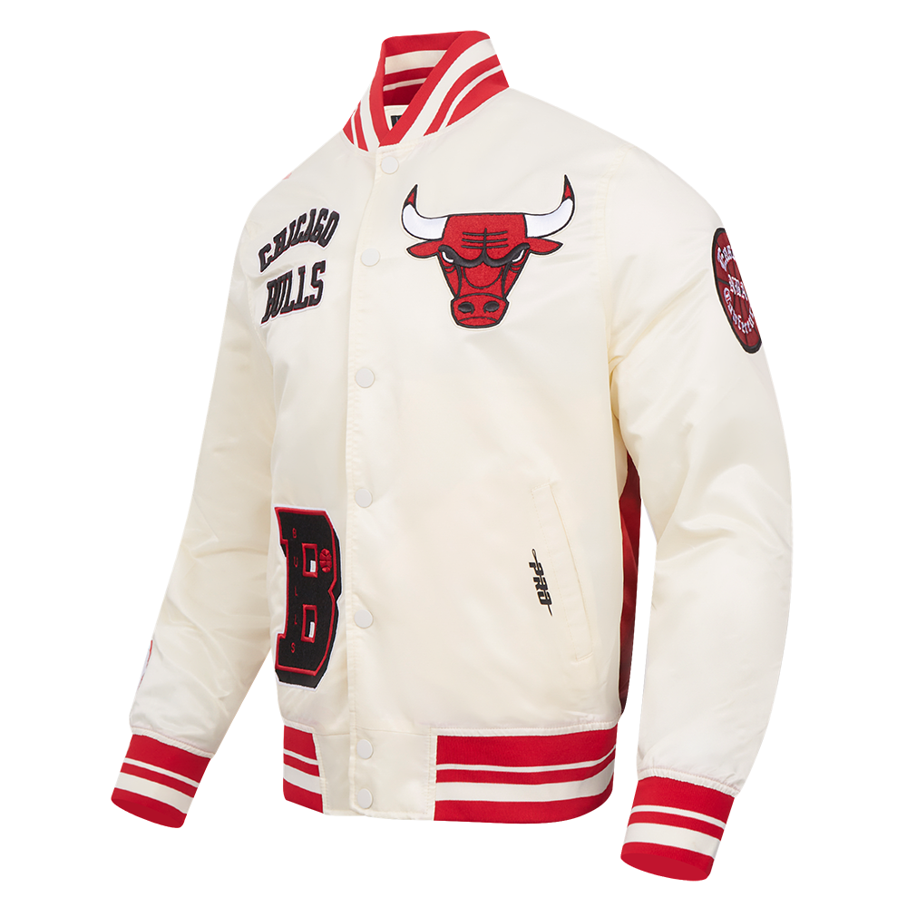 Pro standard NBA CHICAGO BULLS SUBLIMATED MEN'S SATIN JACKET-WHITE