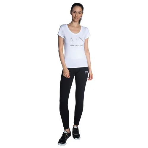Armani Exchange women stud white T-Shirts