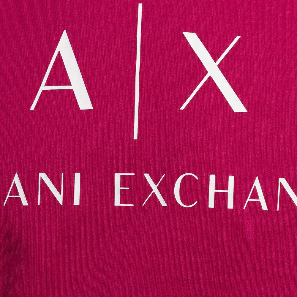 Armani Exchange Magenta Slim fit icon logo Tshirt