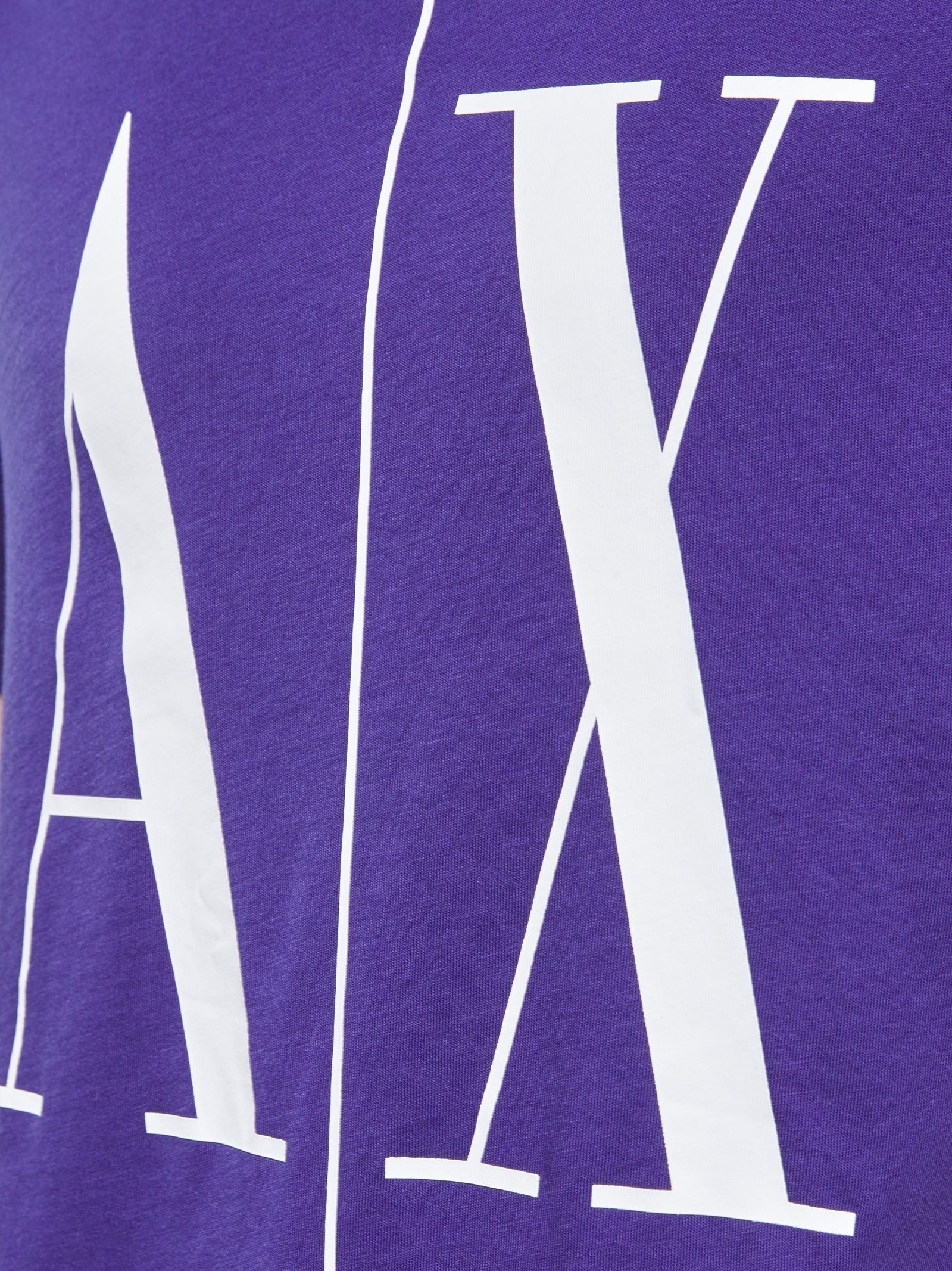 Armani Exchange Purple White Icon Logo Tshirt