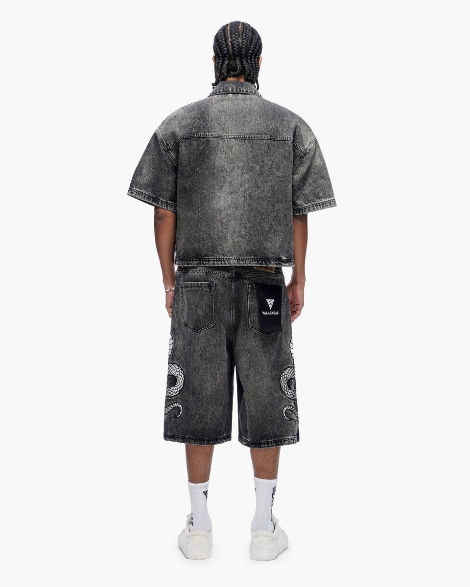 Valabasas GLACIER COIL BAGGY JORTS GREY WASH